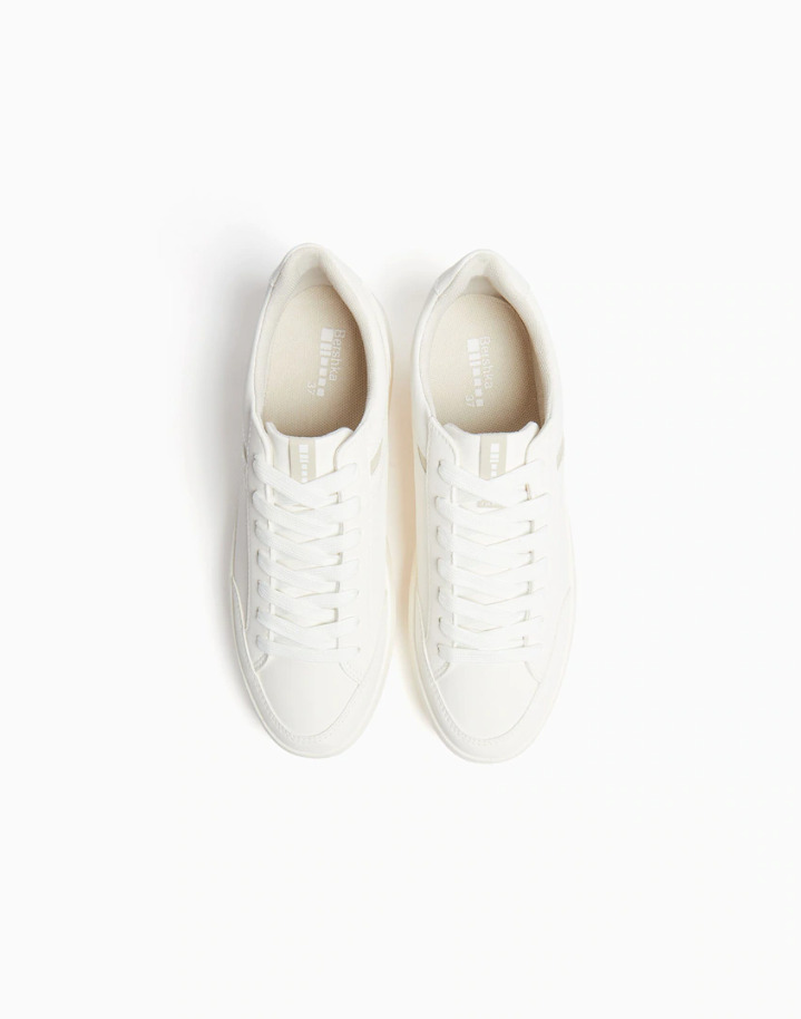 Zapatillas blancas plataforma bershka deals