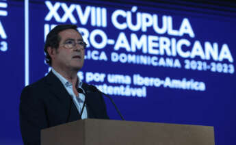 El presidente de la Confederación Española de Organizaciones Empresariales (CEOE), Antonio Garamendi. EFE/ Orlando Barría