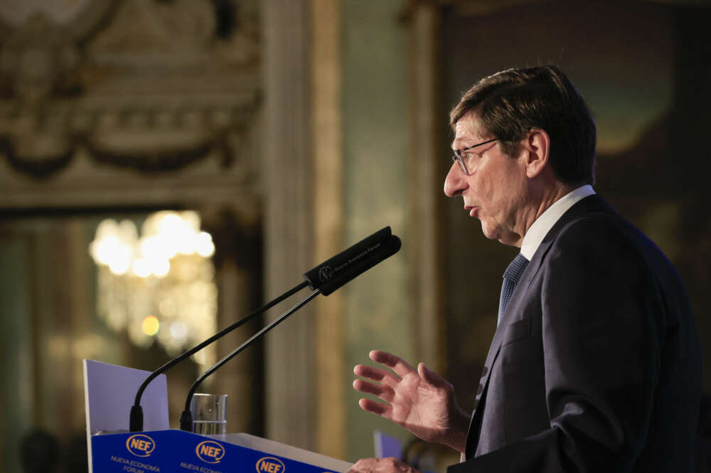 MADRID, 14/06/2023.- El presidente de CaixaBank, José Ignacio Goirigolzarri participa este miércoles en el Foro de la Nueva Economía en Casino Gran Círculo de Madrid. EFE/ Zipi