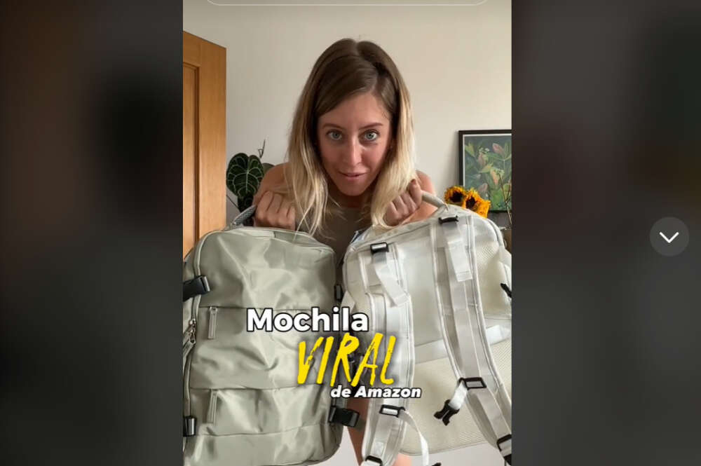Mochila de  viral en TikTok para viajes, le cabe de todo