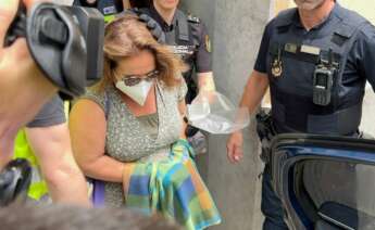 Aurora Carbonell, detenida por la Policía Nacional. Foto: ACN