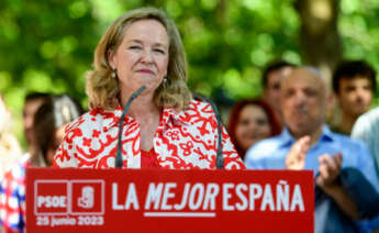 La vicepresidenta primera y ministra de Asuntos Económicos y Transformación Digital, Nadia Calviño. EFE/ Victor Lerena