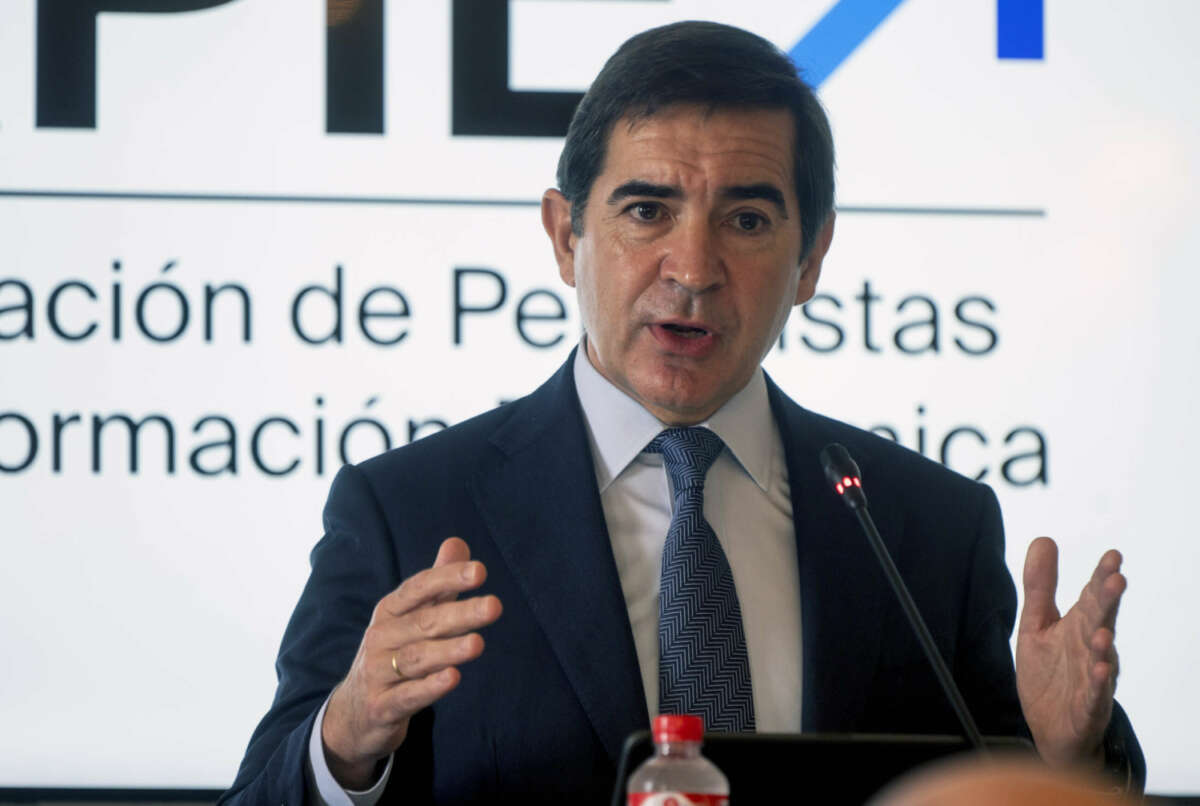 El presidente de BBVA, Carlos Torres Vila. EFE/Pedro Puente Hoyos - Florentino Pérez, empresarios Ibex 35