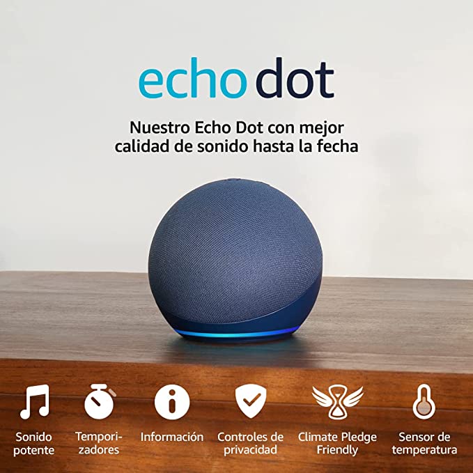 Altavoz inteligente con Alexa Echo Dot de Amazon
