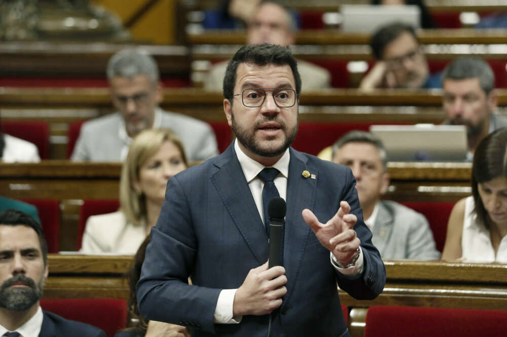 El presidente de la Generalitat, Pere Aragonès.EFE/Andreu Dalmau