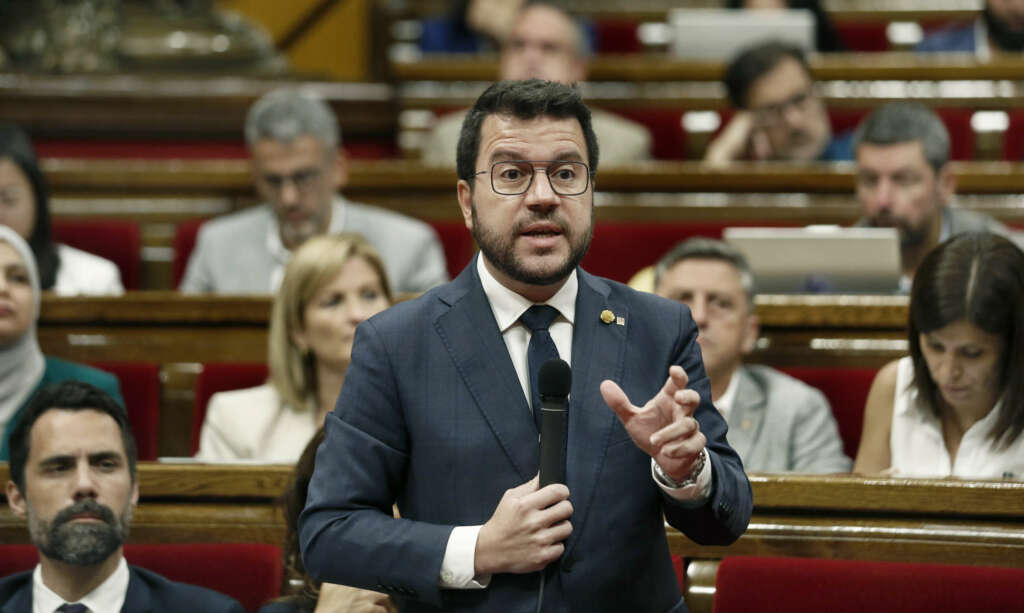 El presidente de la Generalitat, Pere Aragonès.EFE/Andreu Dalmau