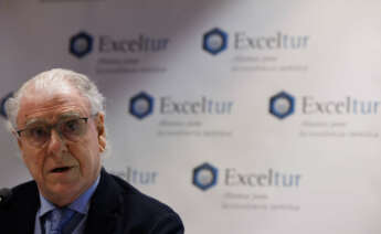 MADRID, 17/01/2023.- José Luis Zoreda, vicepresidente ejecutivo de Exceltur, durante la rueda de prensa este martes en Madrid, en la que la agrupación empresarial del sector Exceltur ofrece un balance de la evolución del turismo en España y sus previsiones para este año, en la víspera del inicio de una nueva edición de Fitur, la primera libre de restricciones anticoronavirus desde el estallido de la pandemia. EFE/Sergio Pérez