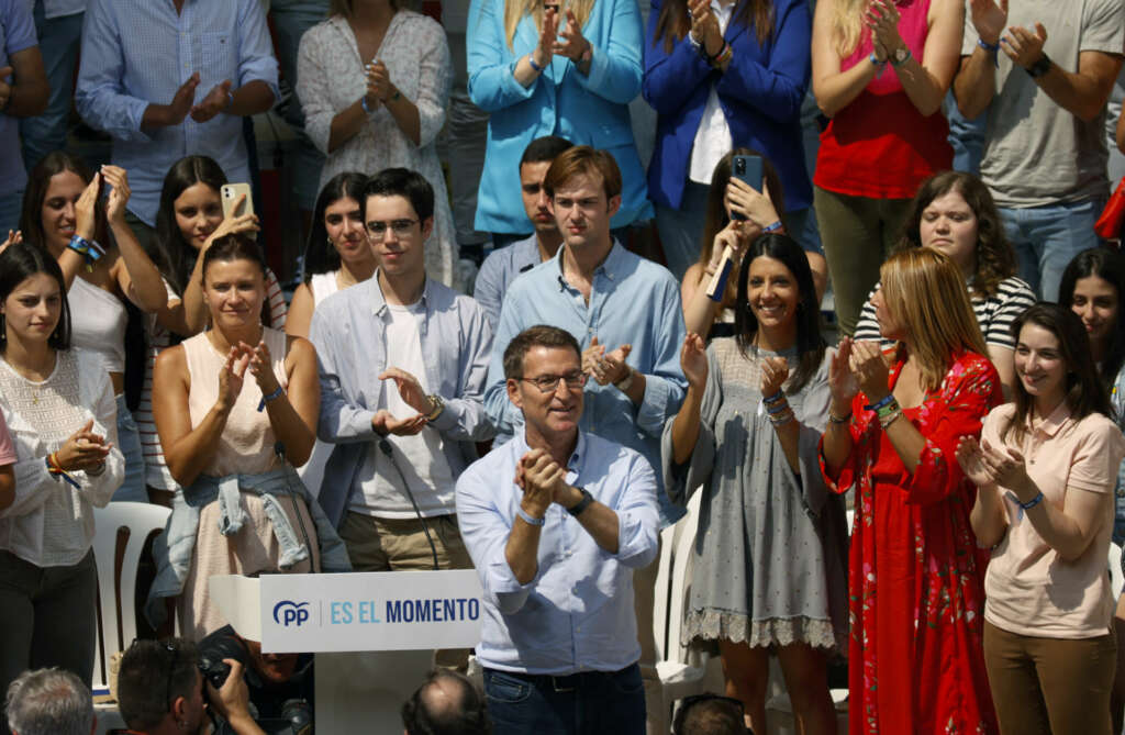 El candidato del PP a la Presidencia del Gobierno, Alberto Núñez Feijóo. EFE/Lavandeira jr