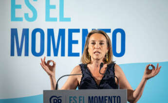 La secretaria general del PP y candidata al Congreso por La Rioja, Cuca Gamarra. EFE/ Raquel Manzanares