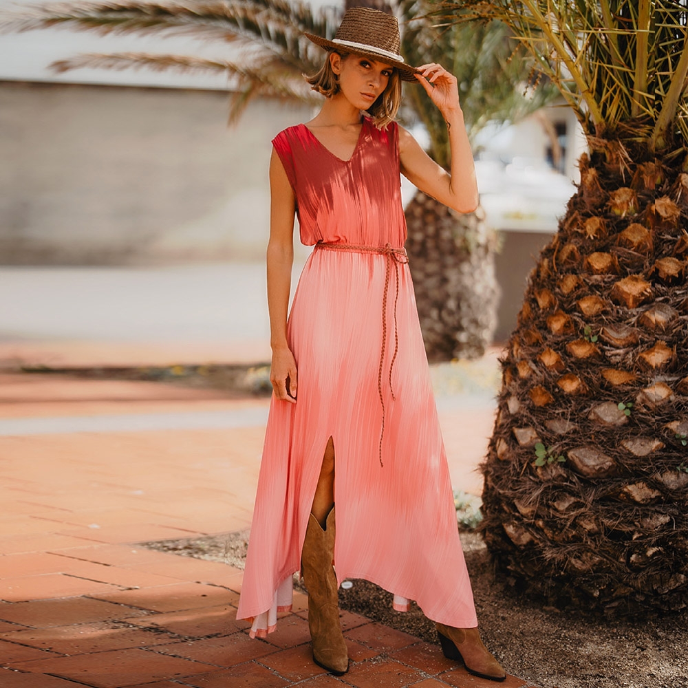 Vestido boho largo