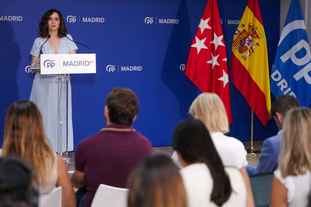 La presidenta de la Comunidad de Madrid, Isabel Díaz Ayuso