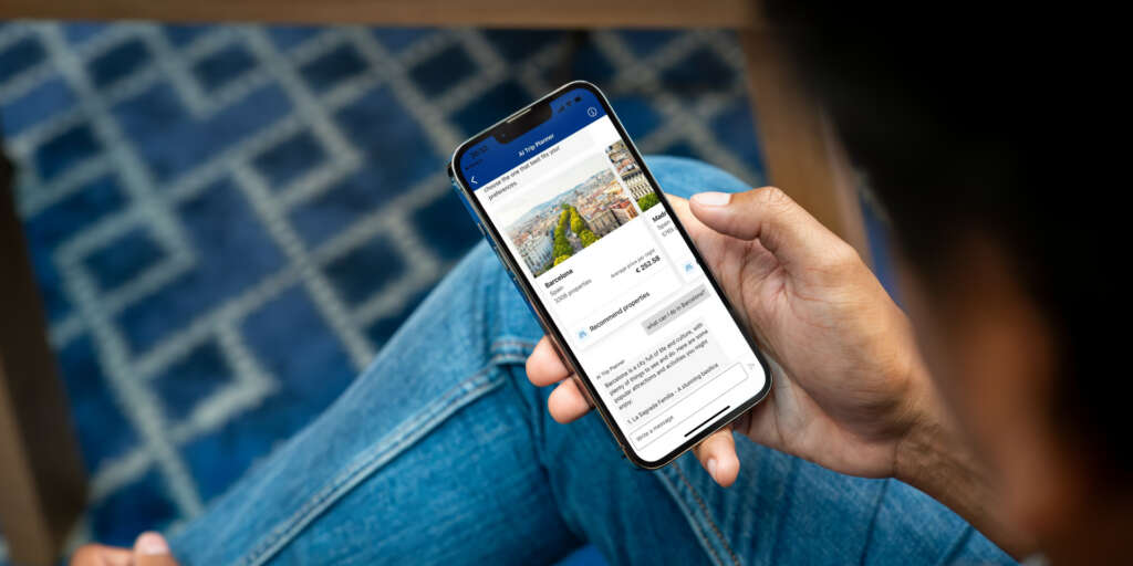Booking lanza un app para planificar viajes. Imagen: Booking.