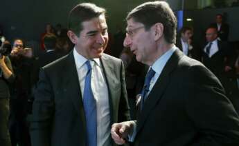 Carlos Torres, presidente de BBVA, y J.Ignacio Goirigolzarri, presidente de Caixabank Banca española