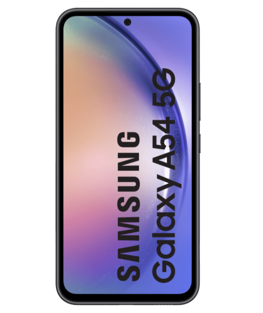 Las personas que contraten la tarifa One Ilimitada Dúo podrán obtener un Samsung Galaxy A54 5G negro de 128 GB. Foto: Vodafone.