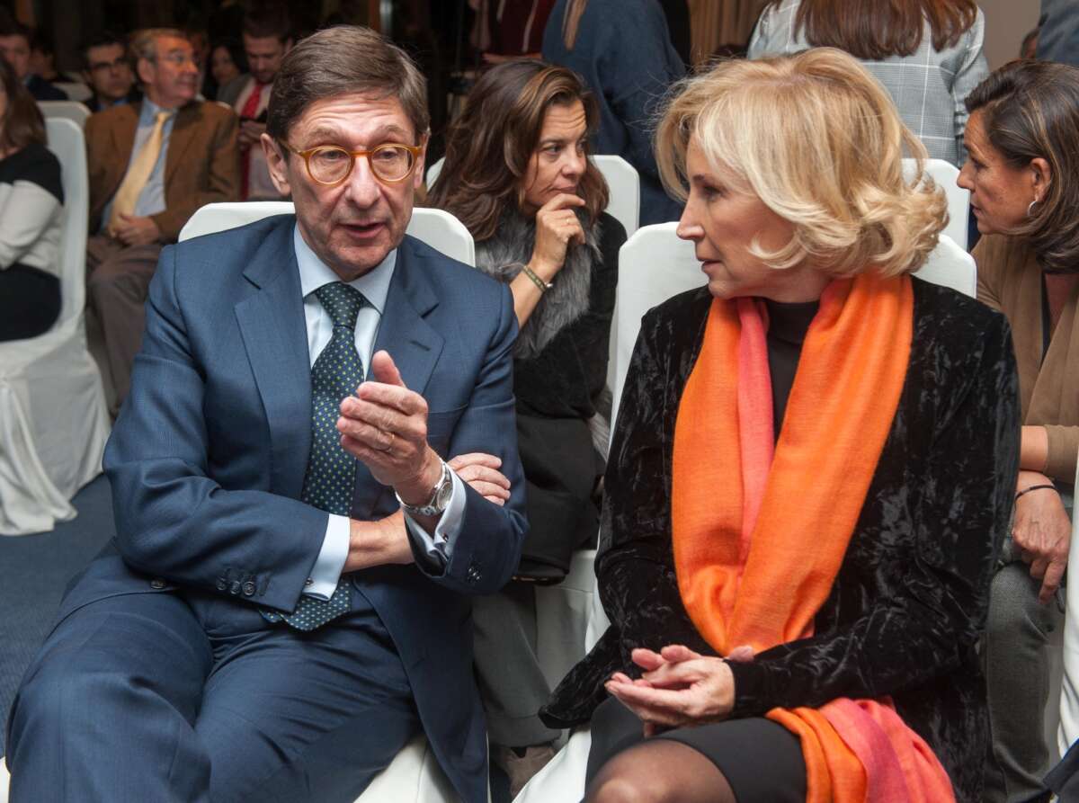 José Ignacio Goirigolzarri, presidente de Caixabank, y María Dolores Dancausa, CEO de Bankinter