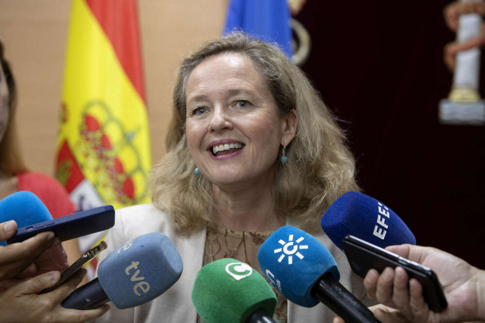 La vicepresidenta primera y ministra de Asuntos Económicos y Transformación Digital, Nadia Calviño. EFE/Román Ríos