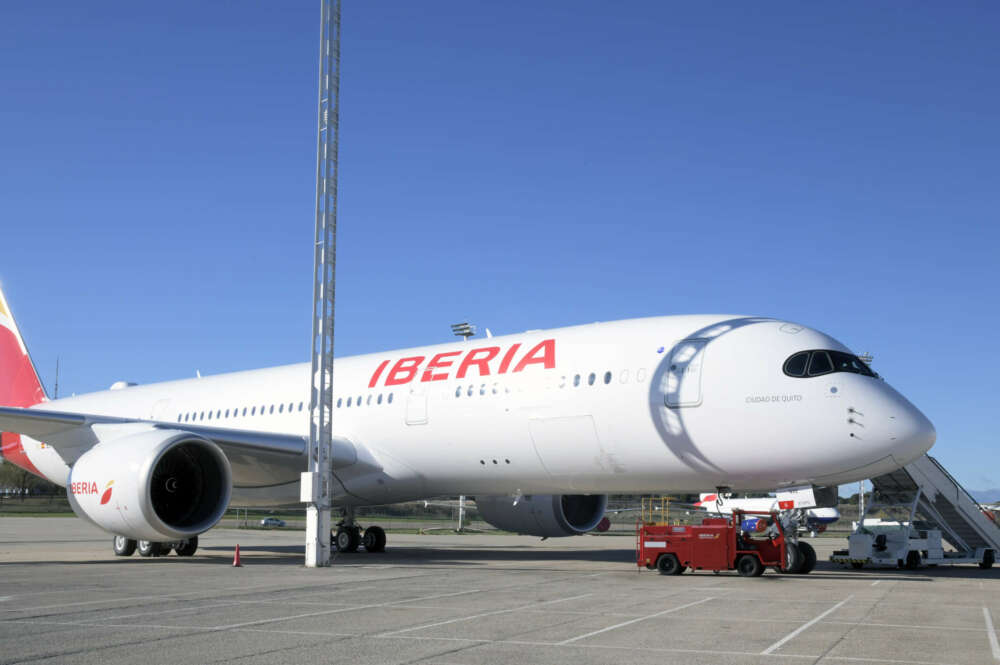 Foto de un avión de Iberia. Foto: Iberia