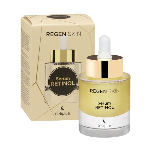 Un bote del sérum "Regen Skin" de Mercadona junto a su caja