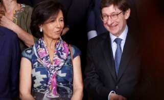 Ana Botín, presidenta de Banco Santander, y José Ignacio Goirigolzarri, presidente de Caixabank
