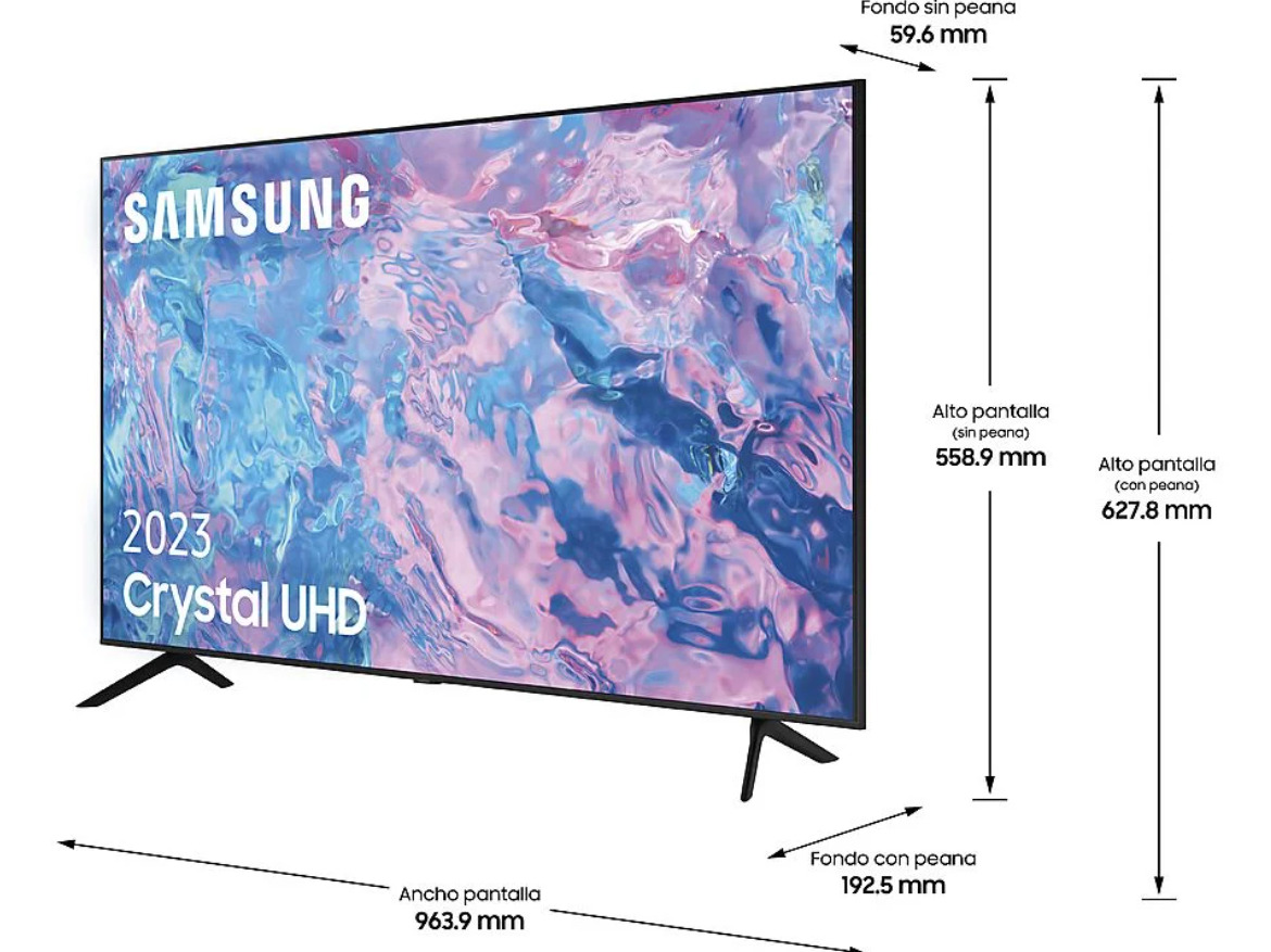 El televisor Samsung Crystal UHD de 43 pulgadas