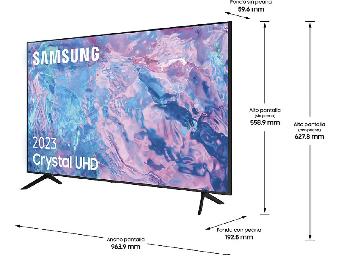 El televisor Samsung Crystal UHD de 43 pulgadas