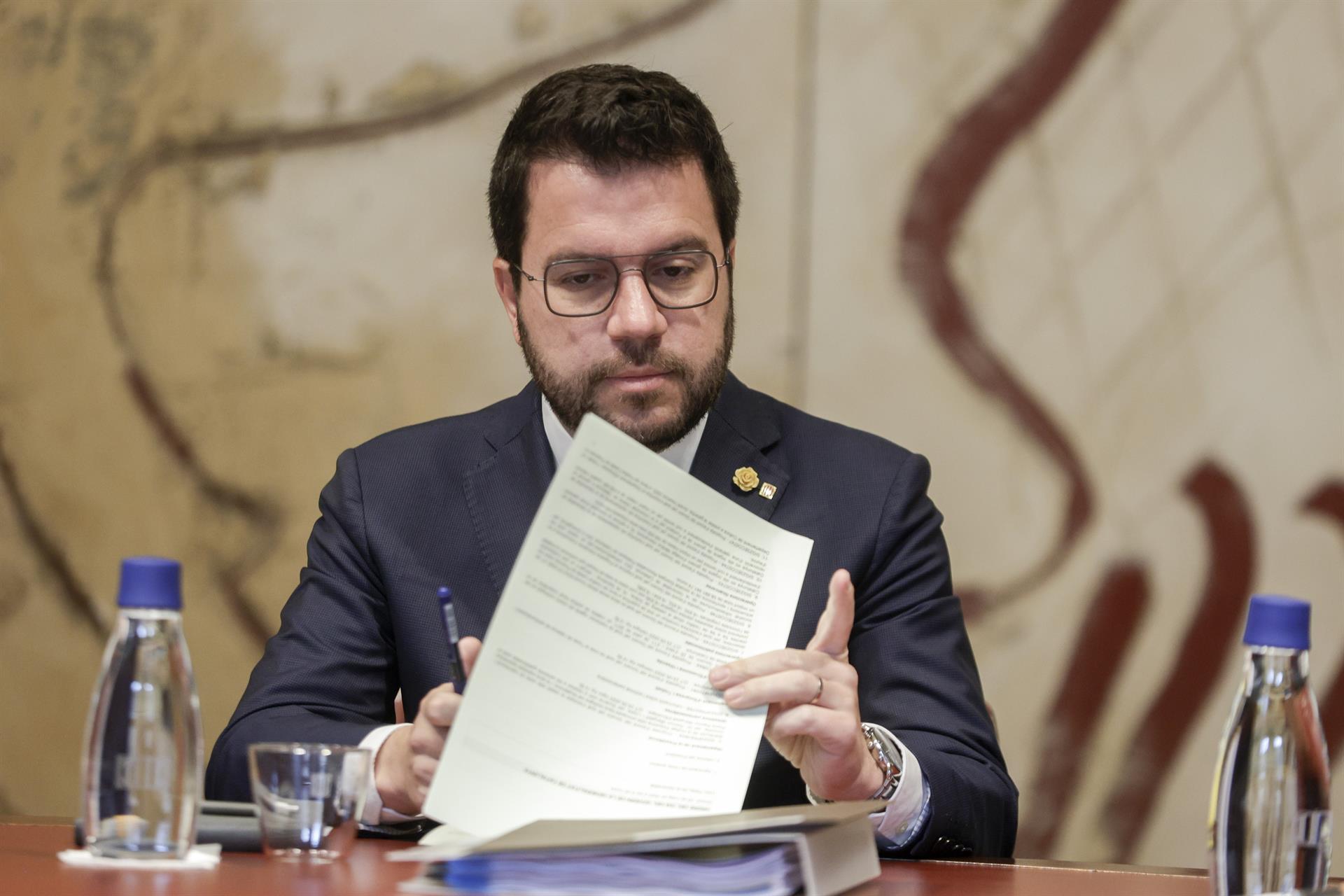 El president de la Generalitat, Pere Aragonés. Foto Quique García-EFE