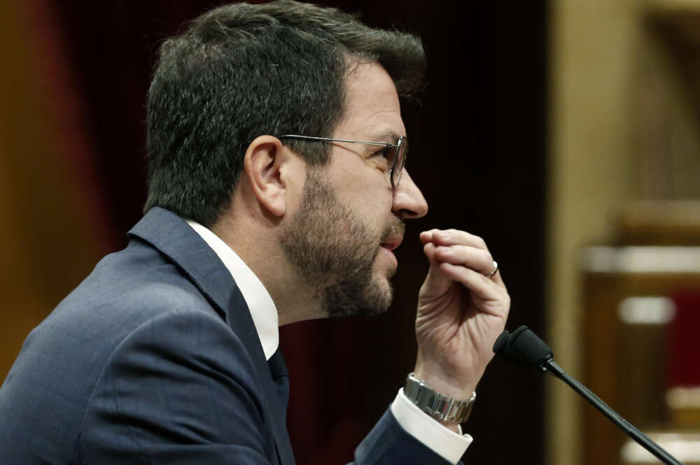 El presidente de la Generalitat, Pere Aragonès. EFE/Andreu Dalmau