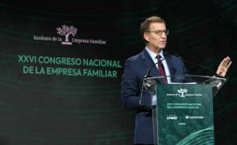 Alberto Núñez Feijóo, en el congreso que celebra el IEF en Bilbao.