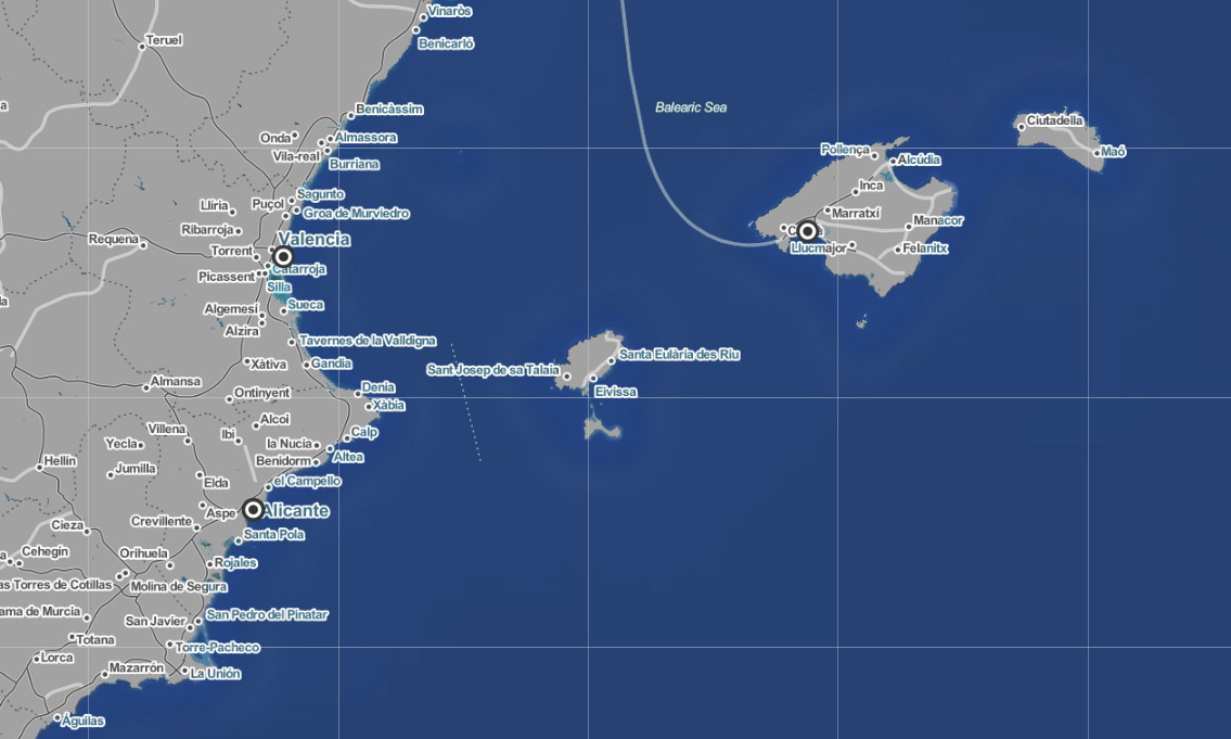 Gran parte de la costa del Azahar y la costa blanca se verán afectadas por el nivel del mar más elevado. Foto: Climate Change.