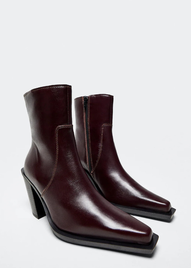 MANGO Outlet a ade a su colecci n unos botines de piel rebajados