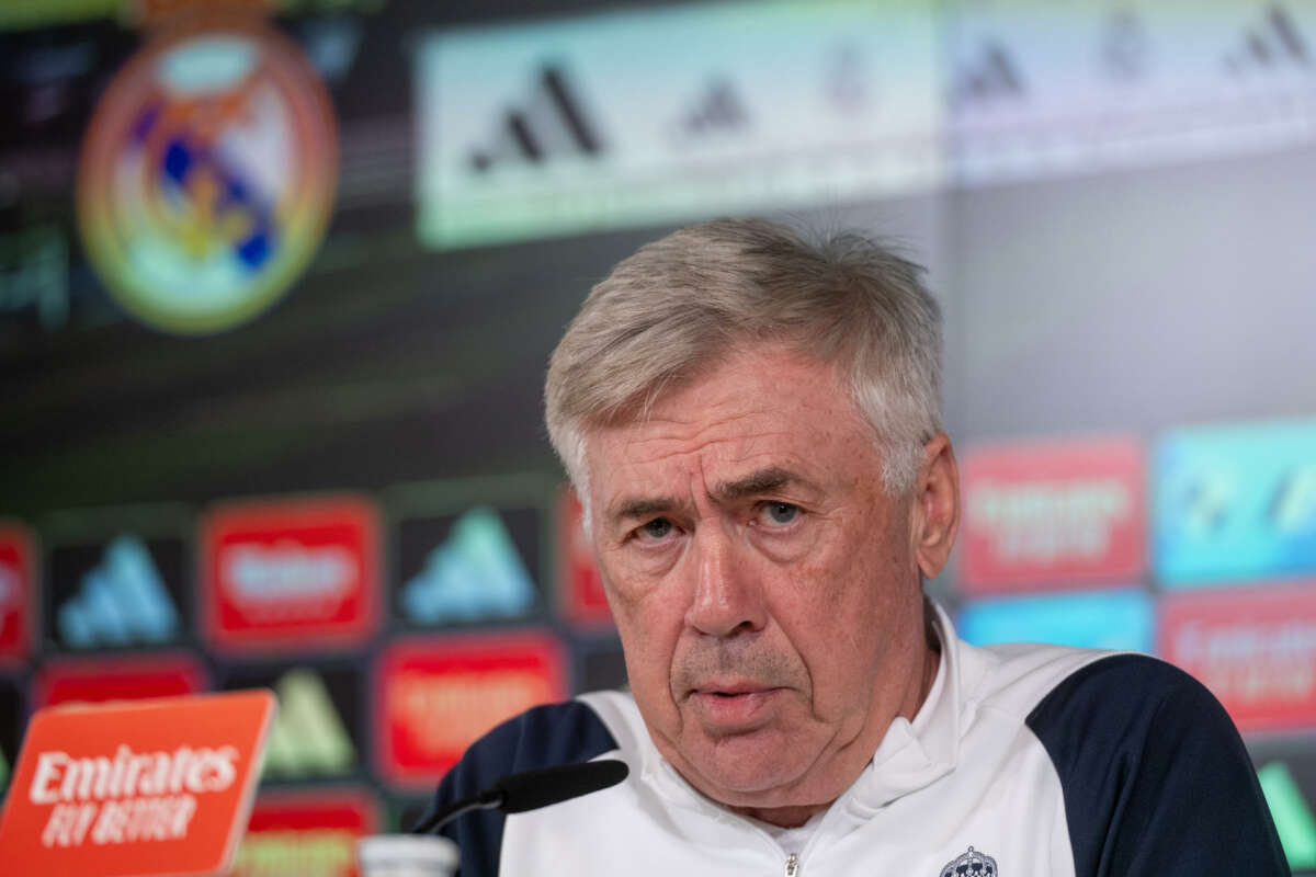 Carlo Ancelotti durante una rueda de prensa