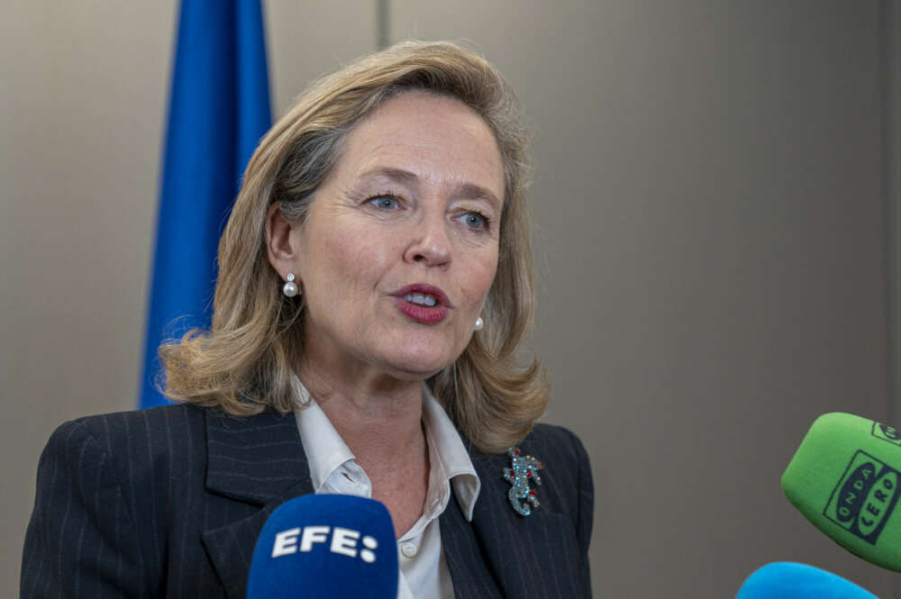 La vicepresidenta del Gobierno español y ministra de Economía, Nadia Calviño. EFE/Ángel Colmenares