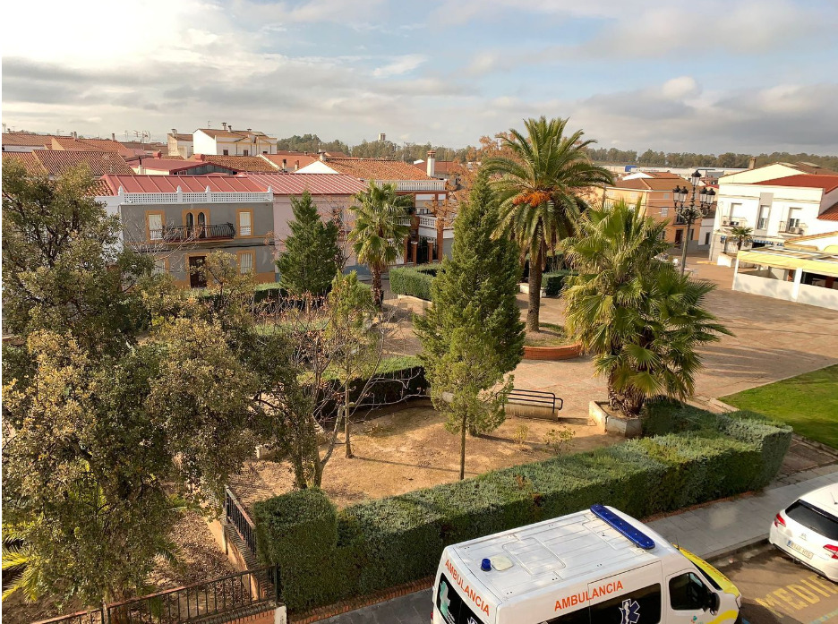Vistas del piso ubicado en Plaza San Sebastián en Orellana la Vieja (Badajoz). Foto: Idealista