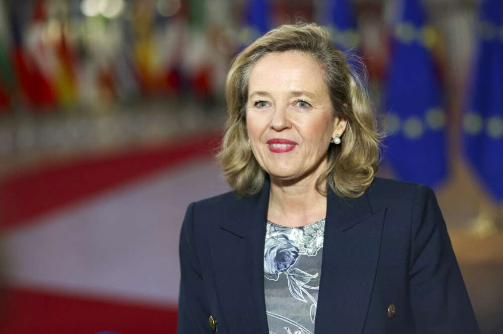 La ministra de Asuntos Económicos, Nadia Calviño. EFE/EPA/OLIVIER HOSLET