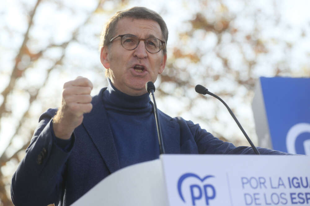 El presidente del PP, Alberto Núñez Feijóo. EFE/Fernando Alvarado