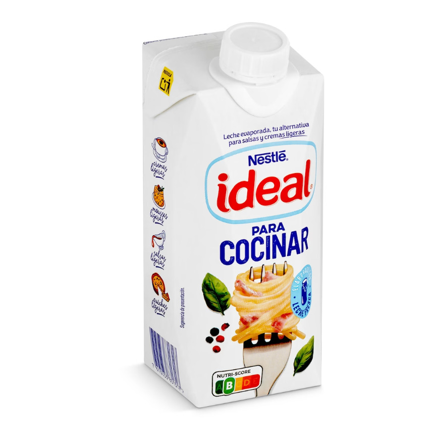 El brick de leche evaporada de Ideal marca Nestlé