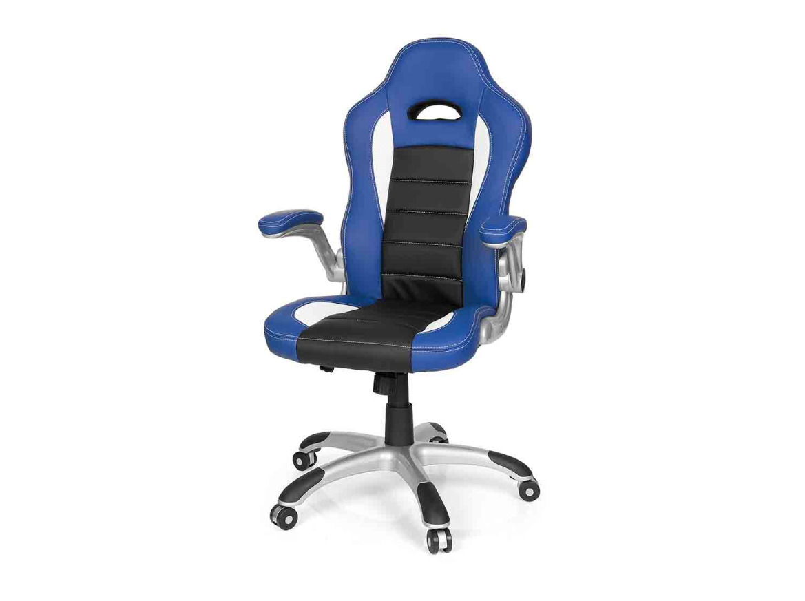 La silla gaming para niños en color azul y negro de Lidl