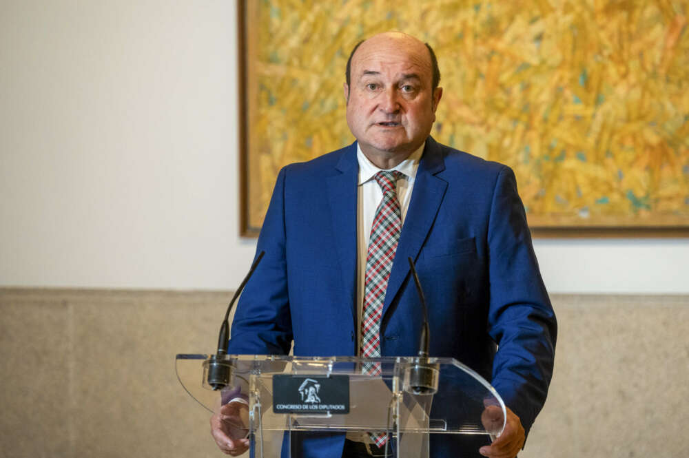 El presidente del PNV, Andoni Ortuzar. EFE/ Fernando Villar