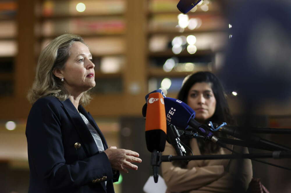 La ministra de Asuntos Económicos, Nadia Calviño. EFE/EPA/OLIVIER HOSLET