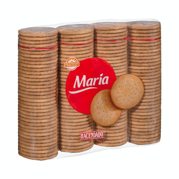 Un paquete de galletas María de Hacendado.