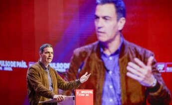 A CORUÑA, 21/01/2024.- El presidente del Gobierno y líder del PSOE, Pedro Sánchez durante la clausura de la convención del partido que se ha celebrado este domingo en A Coruña. EFE/Cabalar