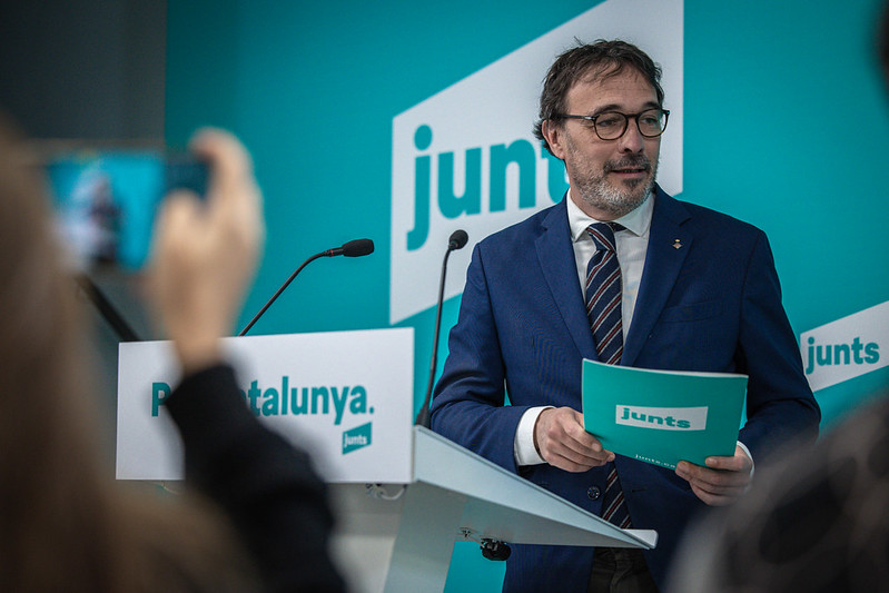 Josep Rius en rueda de prensa | Foto de Junts