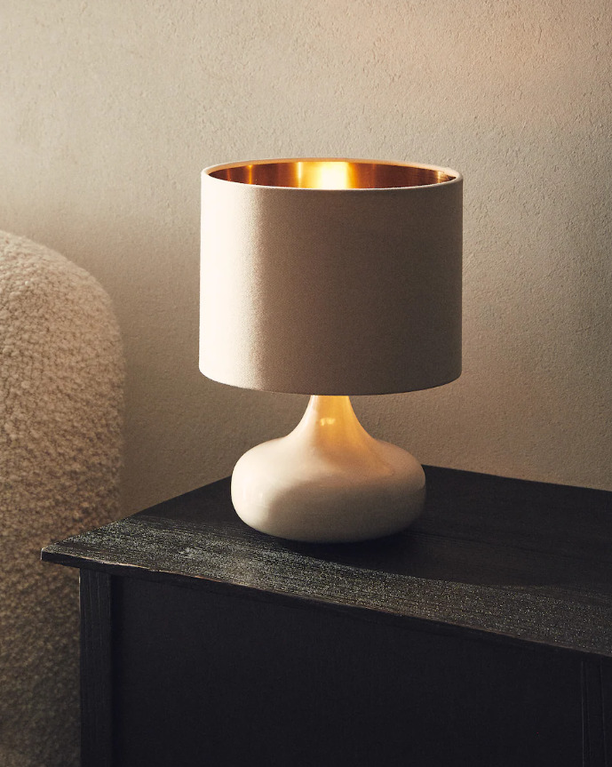 Las lámparas de Zara Home: lámpara con base de cerámica