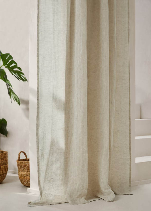 Las cortinas de 100% lino de Mango Home