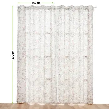 La cortina ollaos de algodón floral, de Leroy Merlin.
