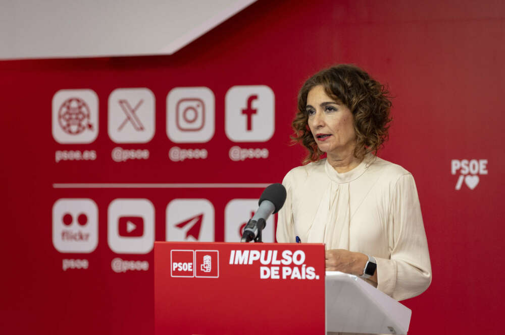 La vicesecretaria general del PSOE, vicepresidenta primera y ministra de Hacienda, María Jesús Montero. EFE/ Flickr PSOE