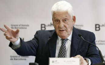 GRAFCAT5891. BARCELONA, 09/02/2023.- El presidente del Gremio de Hoteles de Barcelona, Jordi Clos, durante la rueda de prensa en la que ha explicado que los hoteles de Barcelona cerraron 2022 con una ocupación del 75,2 %, 6,8 puntos porcentuales menos que en el año 2019, antes del inicio de la pandemia, y con un precio medio de 152 euros, 12 euros más que en 2019, lo que supone el precio más alto de la historia. EFE/Andreu Dalmau