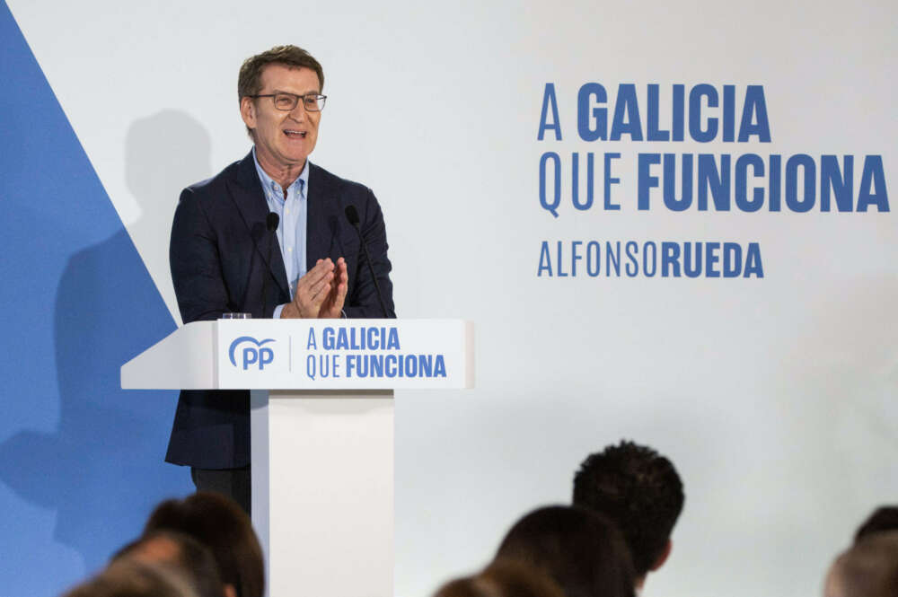 El presidente nacional del PP, Alberto Núñez Feijóo. EFE/Brais Lorenzo