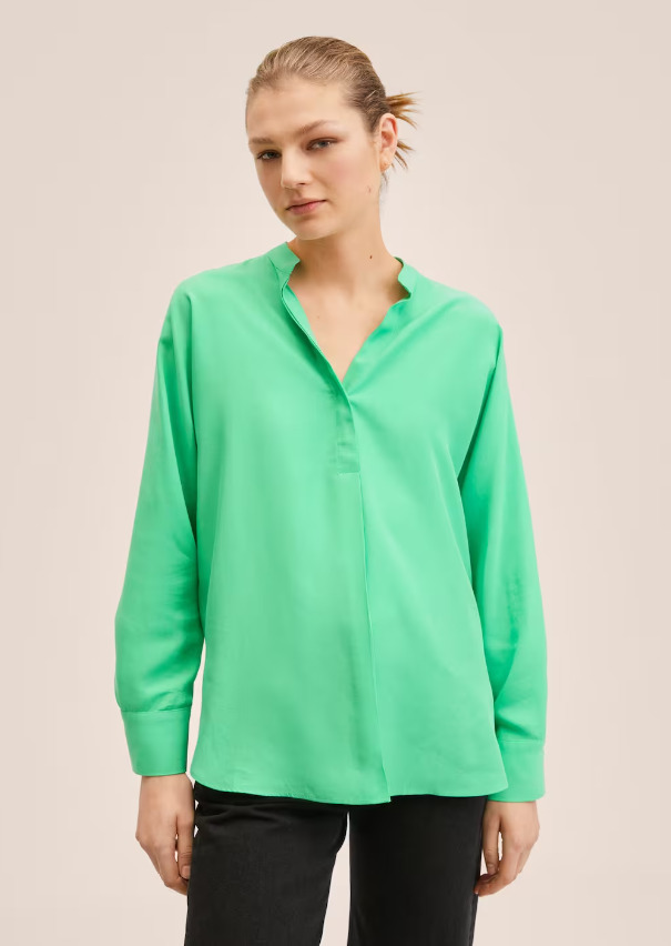 La blusa de Mango Outlet de lyocell oversize