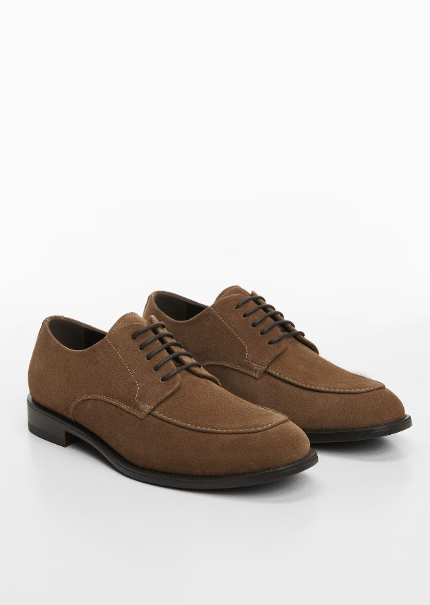 El zapato con cordones de serraje de Mango